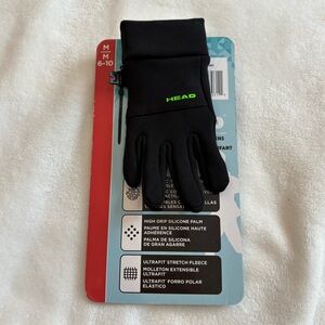 Head Gear Medium Youth Kids Gloves Black Green Costco
